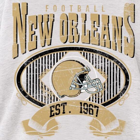 New Orleans Football Vintage Style Crewneck Sweatshirt 17 - Picture 2 of 5